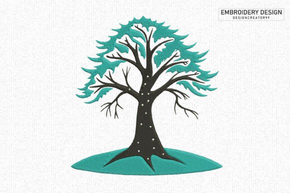 Spring Tree Embroidery Design