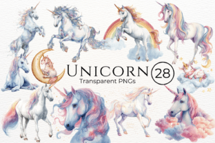 Unicorn Watercolor Clipart Graphic by Whimsy Bloom Co. · Creative Fabrica