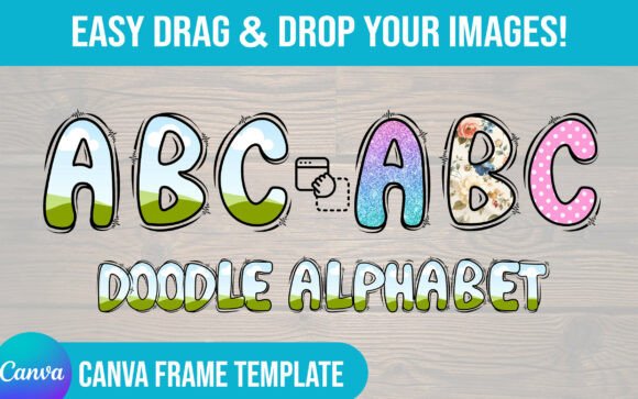 Valentine Canva Frame Doodle Alphabet Graphic Canva By Razia Sultana