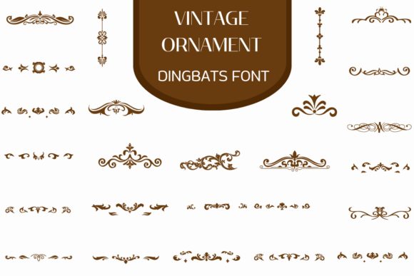 Vintage Ornament Dingbats Font By Heartcraft Atelier