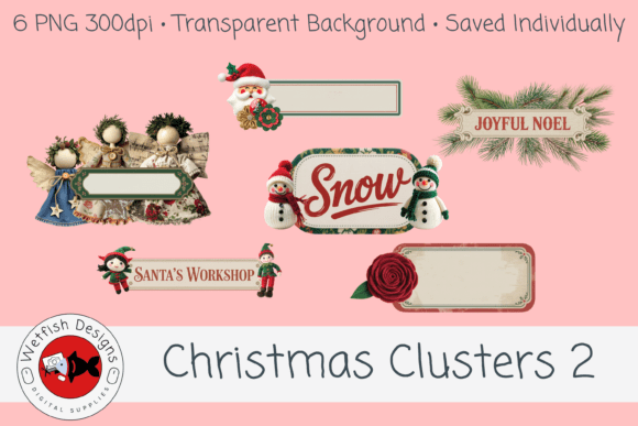 Christmas Clusters 2 – 6 PNG Clipart