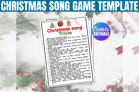 Christmas Song Trivia Game Printable