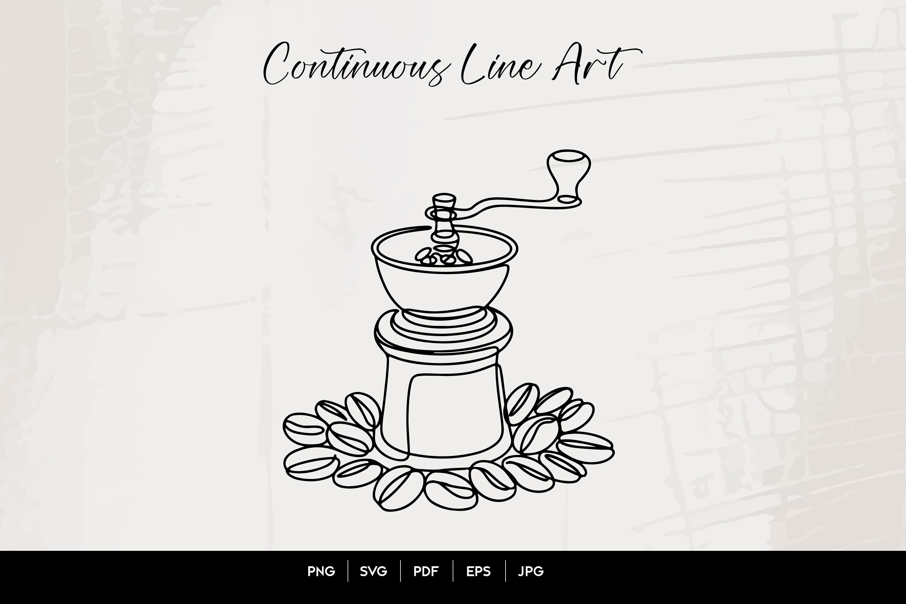 Coffee Grinder Line Art Illustration