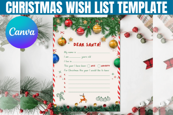 Editable Christmas Wish List Template
