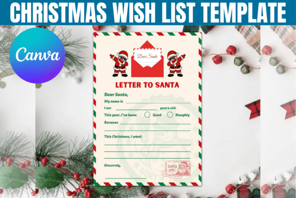 Editable Christmas Wish List Template