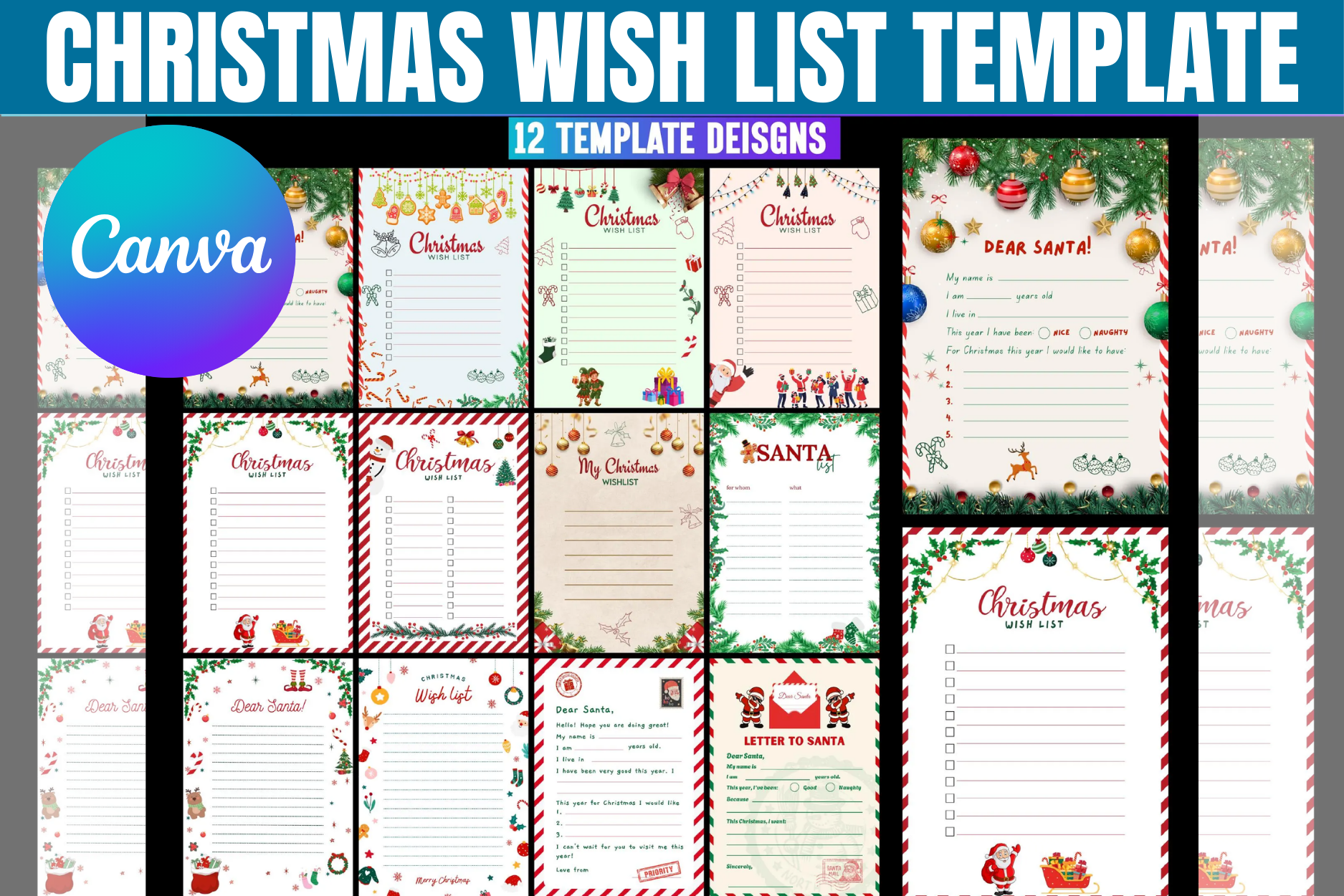 Editable Christmas Wish List Template