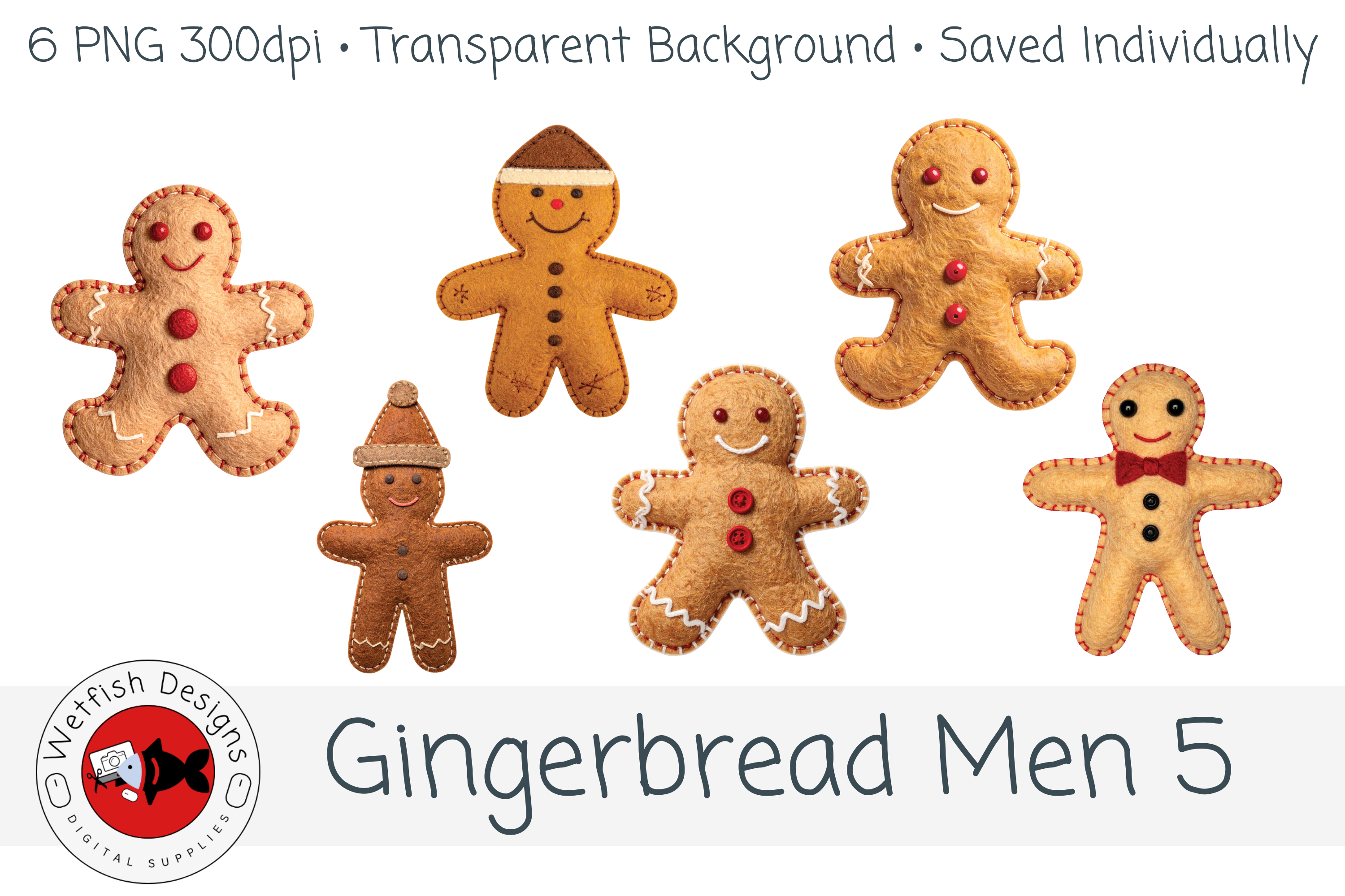 Gingerbread Men 5 – 6 PNG Clipart