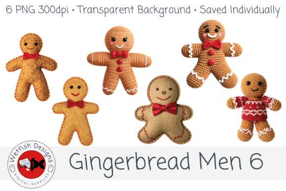 Gingerbread Men 6 – 6 PNG Clipart