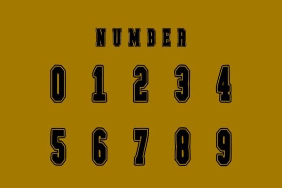 Golden Baseball Font PNG with transparent background - Preview 6