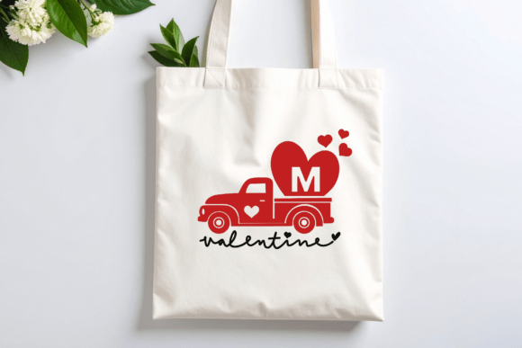 Love Truck Monogram Font PNG with transparent background - Preview 4