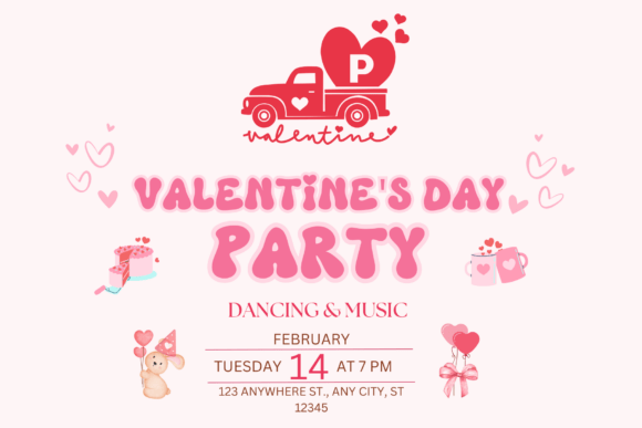 Love Truck Monogram Font PNG with transparent background - Preview 5