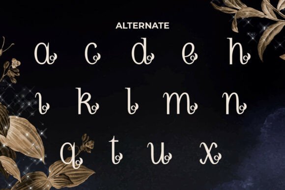 New Leaves Font PNG with transparent background - Preview 5