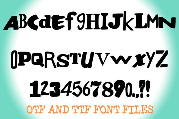 Random Alphabet Font PNG with transparent background - Preview 1