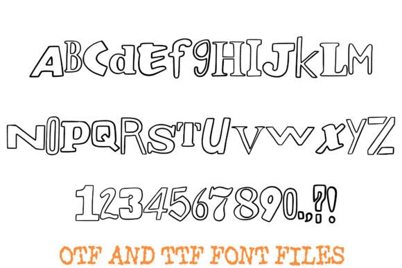 Ransom Outline Font PNG with transparent background - Preview 1
