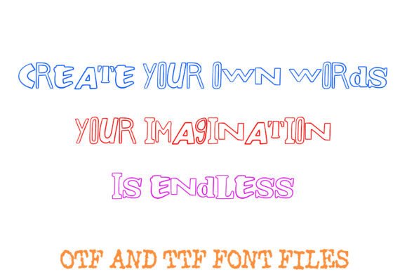 Ransom Outline Font PNG with transparent background - Preview 2