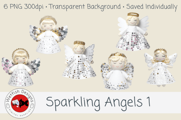 Sparkling Angels 1 – 6 PNG