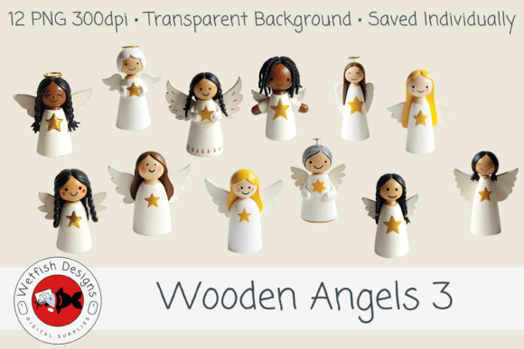 Wooden Angels 3 – 12 PNG