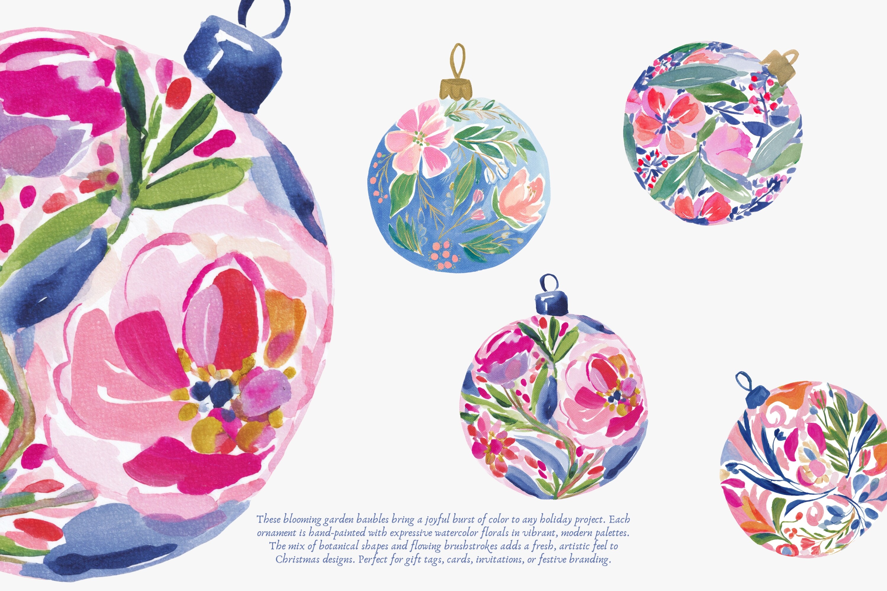 Festive Flower Baubles Collection - photo 2