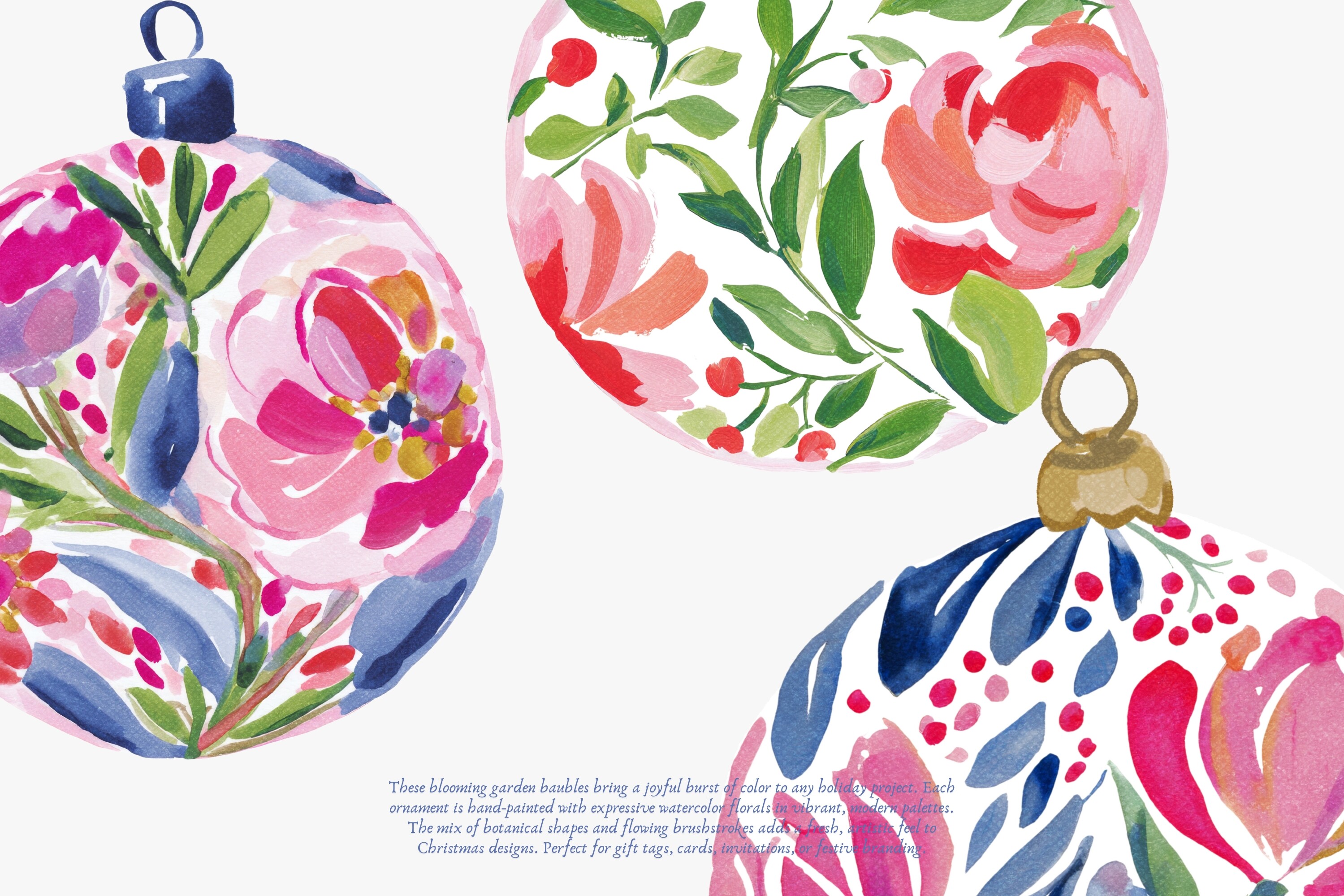 Festive Flower Baubles Collection - photo 5