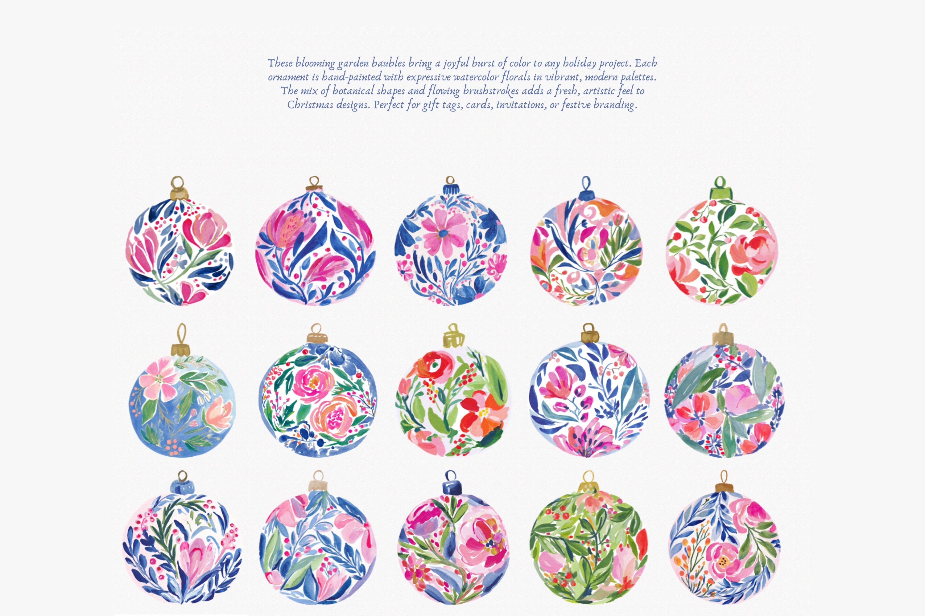 Festive Flower Baubles Collection - photo 6