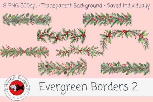 Evergreen Borders 2 – 8 PNG Clipart