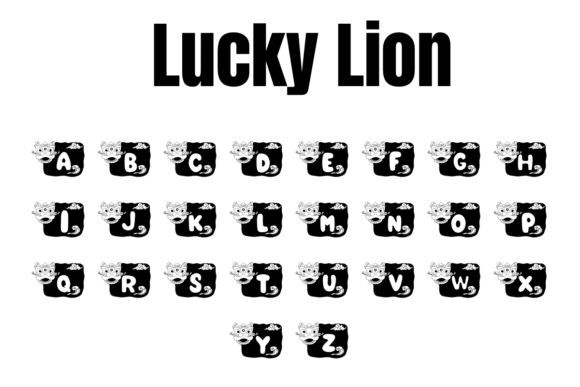 Lucky Lion Font PNG with transparent background - Preview 2