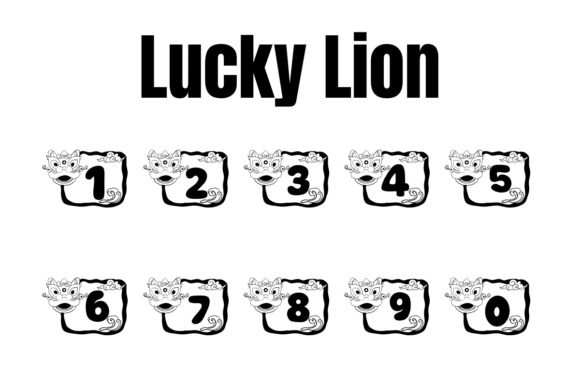 Lucky Lion Font PNG with transparent background - Preview 3