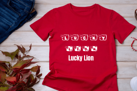 Lucky Lion Font PNG with transparent background - Preview 4