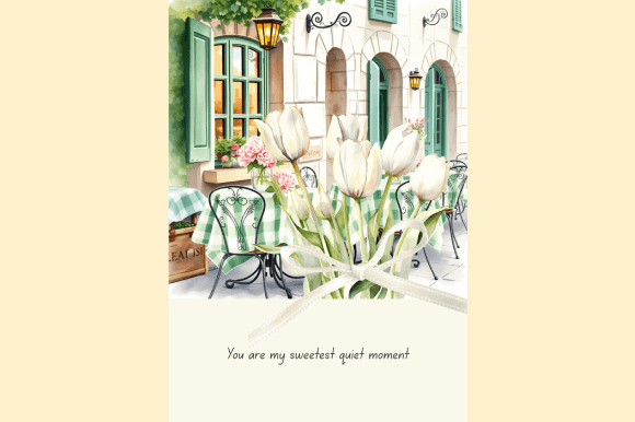 Romantic Café Garden Card