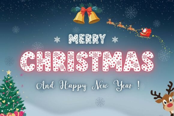 Snow Christmas Duo Font PNG with transparent background - Preview 1