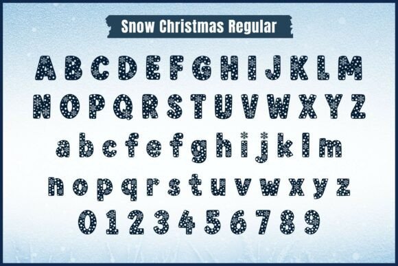 Snow Christmas Duo Font PNG with transparent background - Preview 6