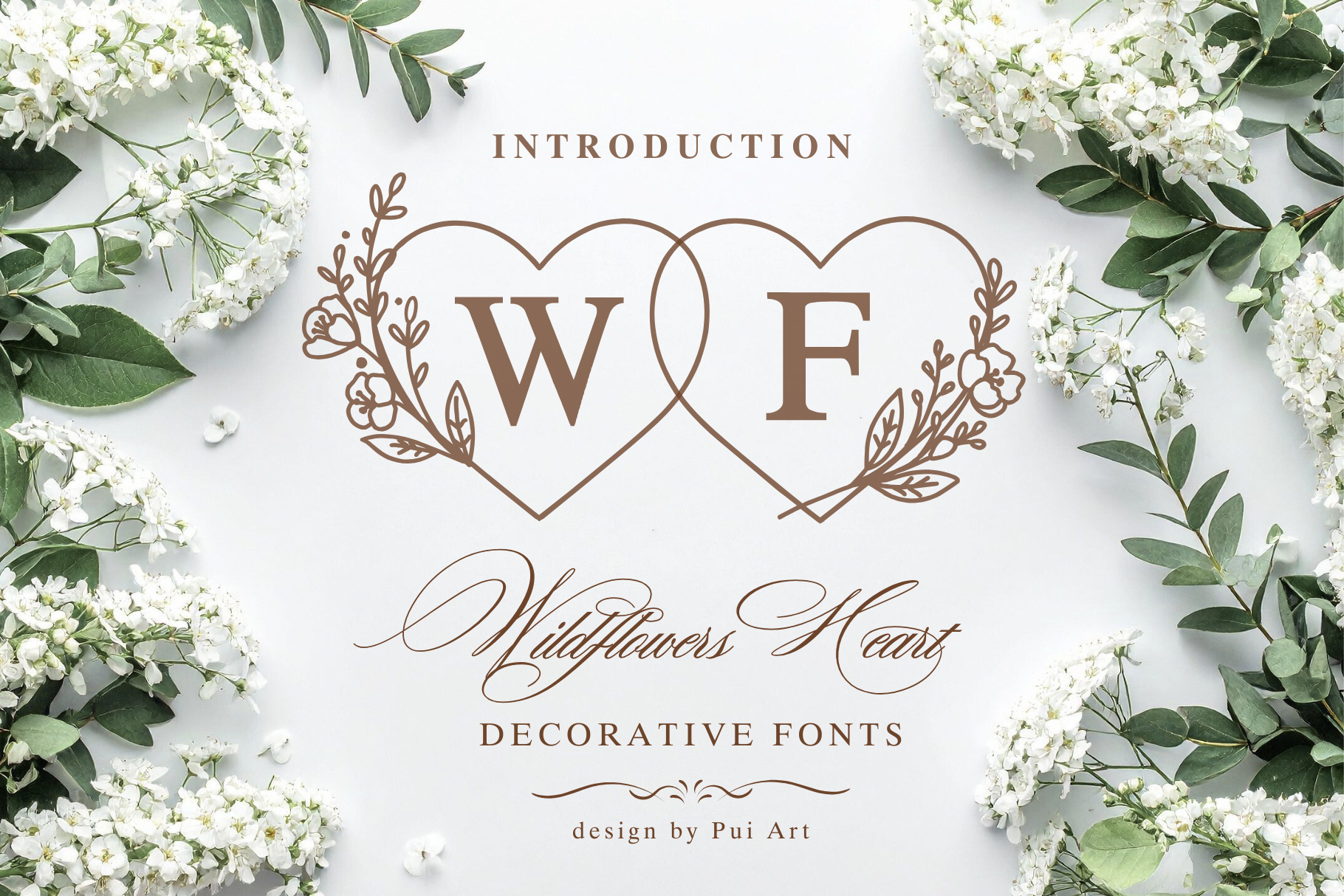 Wildflowers Heart Monogram
