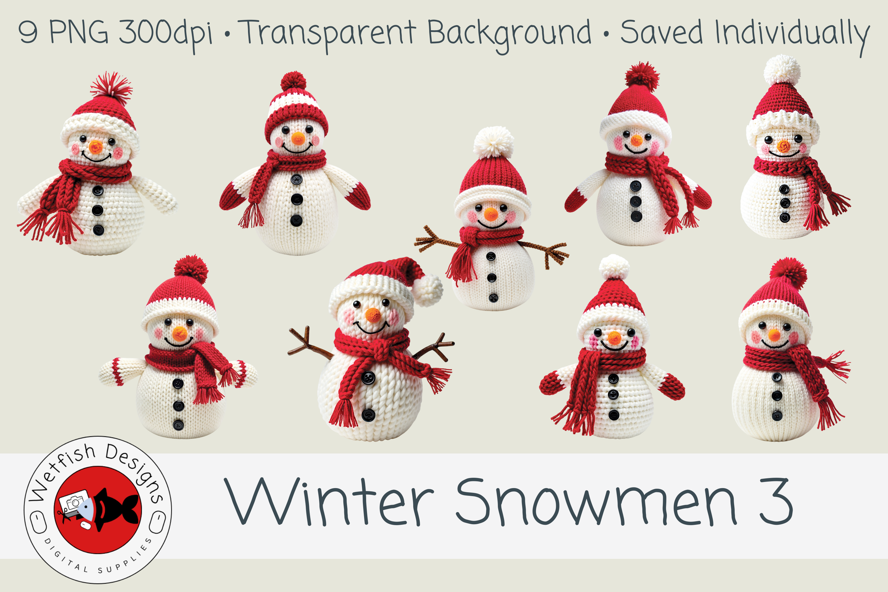 Winter Snowmen 3 – 9 PNG Clipart