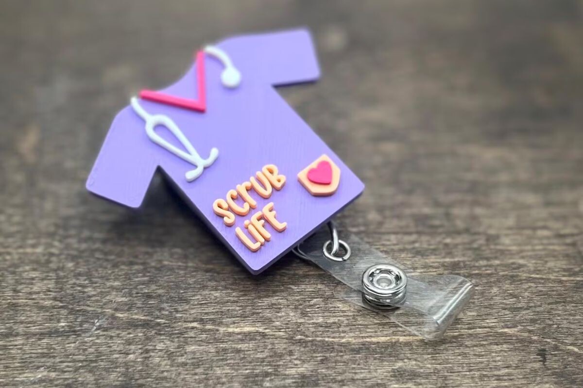 3D Printable Scrub Top Badge Reel Topper STL Files - Image 5