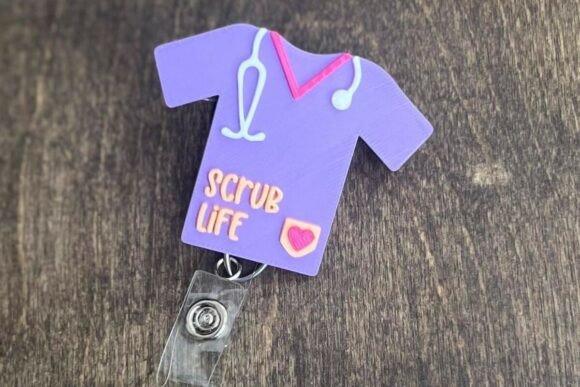 3D Printable Scrub Top Badge Reel Topper STL Files - Image 2