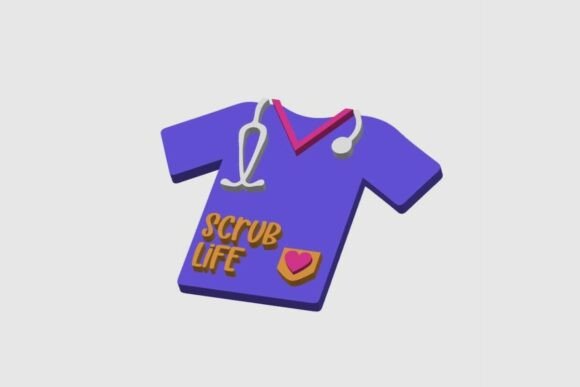 3D Printable Scrub Top Badge Reel Topper STL Files - Image 3