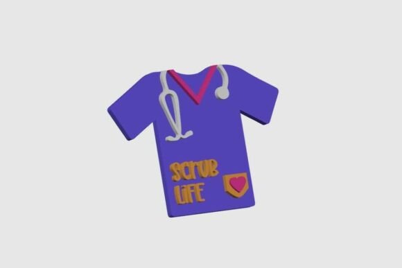 3D Printable Scrub Top Badge Reel Topper STL Files - Image 4