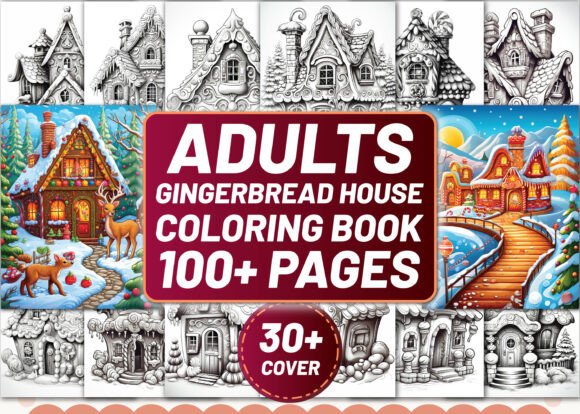 Adult-Gingerbread House Coloring Pages
