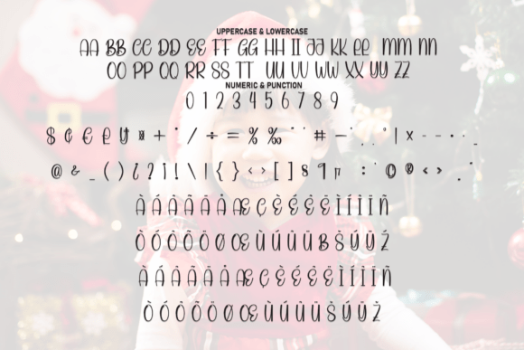 Children Christmas Font PNG with transparent background - Preview 6