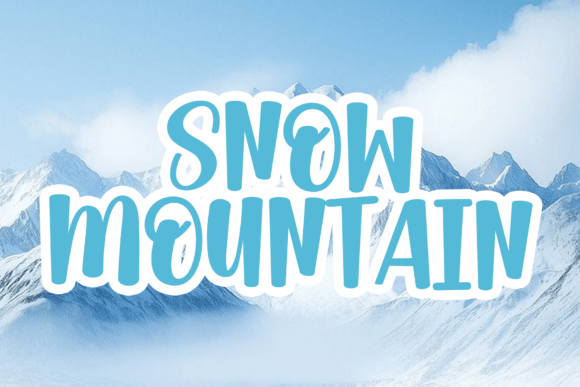Cute Snowy Font PNG with transparent background - Preview 2
