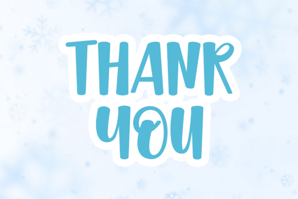 Cute Snowy Font PNG with transparent background - Preview 4
