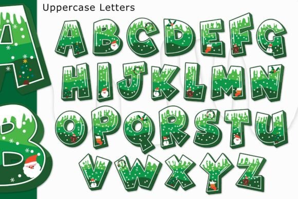 Greenhollypop Font PNG with transparent background - Preview 1