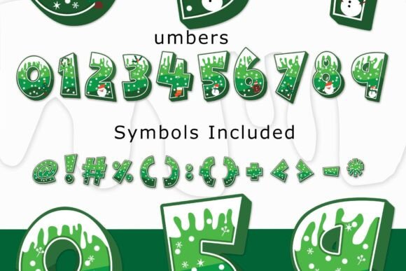 Greenhollypop Font PNG with transparent background - Preview 3