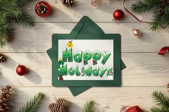 Greenhollypop Font PNG with transparent background - Preview 6