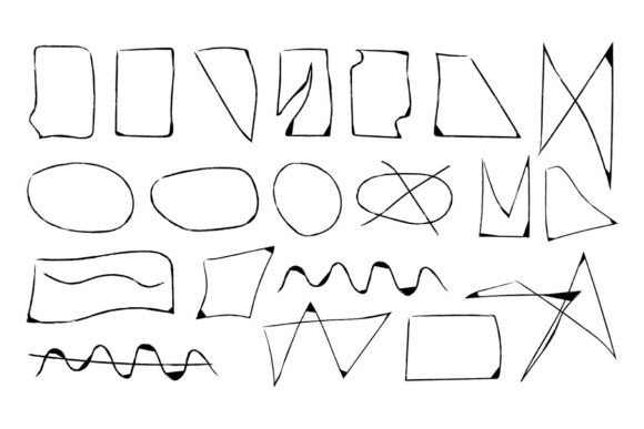 Hand-Drawn Sketchy Frames and Shapes