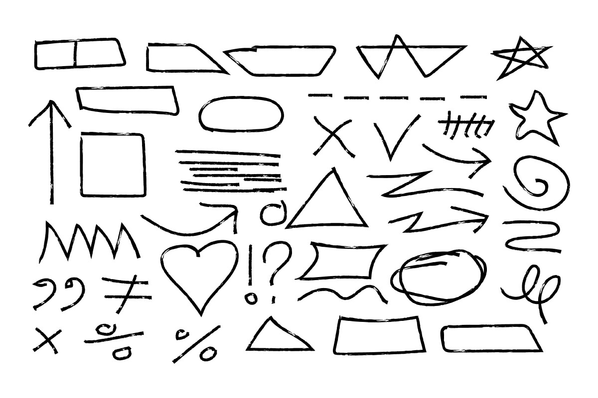Hand-drawn Sketchy Doodle Elements