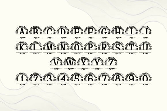 Ivorygate Split Monogram Font PNG with transparent background - Preview 3