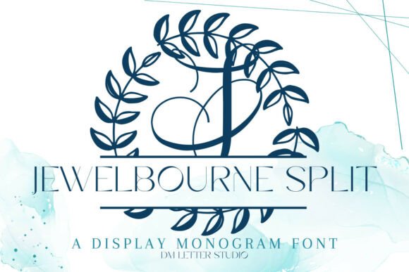 Jewelbourne Split Monogram Decorative Font By Sharon ( DmStudio )