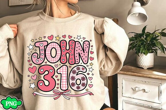 John 3:16 Png, Preppy Valentine Png