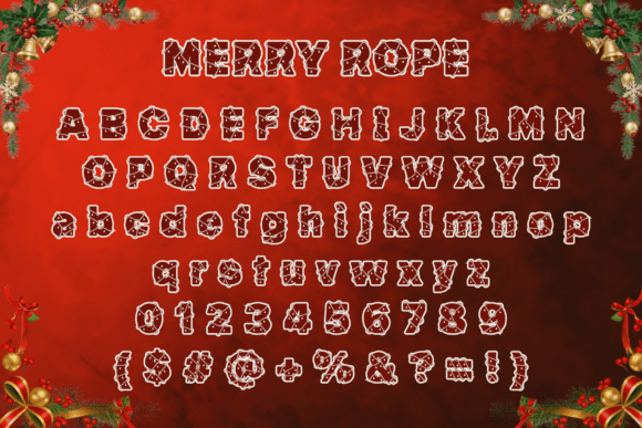 Merry Rope Font PNG with transparent background - Preview 3